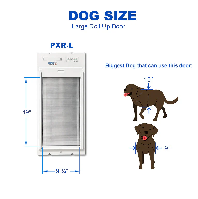 High Tech Power Pet Roll Up Door Mount Dog Door - Image 13