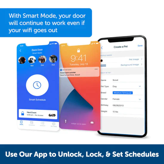 PetSafe SmartDoor Connected Pet Door for Cats and Dogs - Image 3